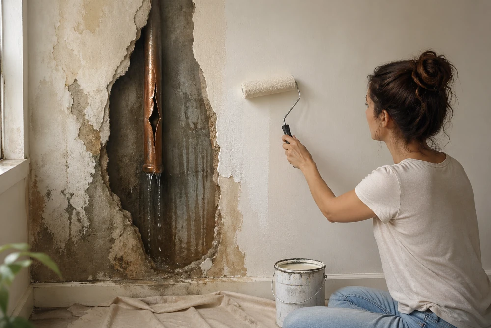 La felicidad pintada sobre una pared húmeda