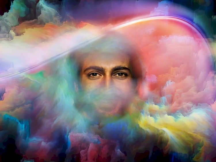 Smiling eyes of Jesus