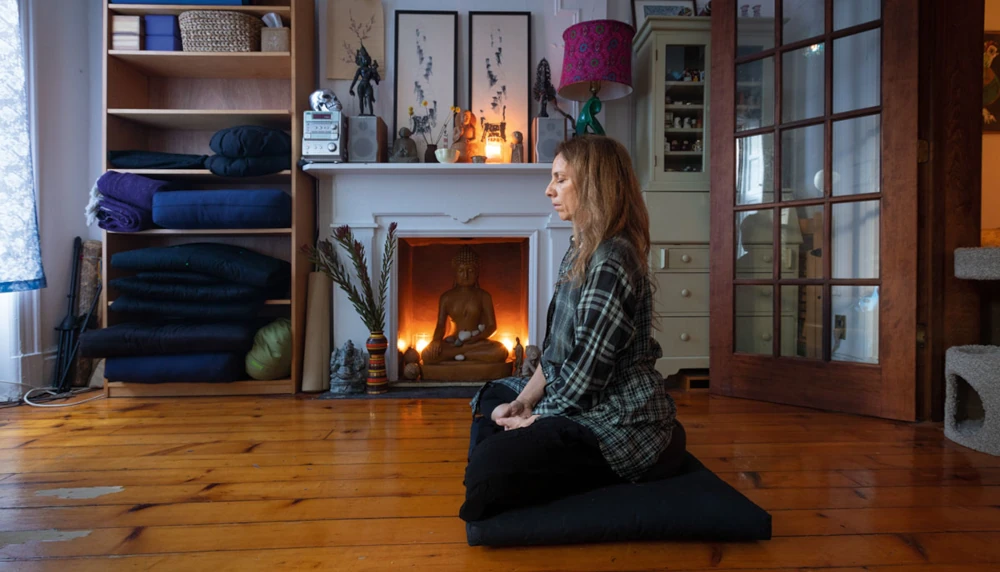Woman meditating